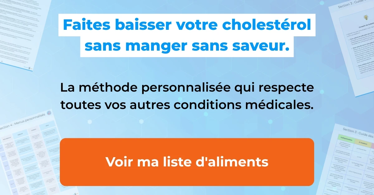 Plan nutritionnel pour le Cholestérol