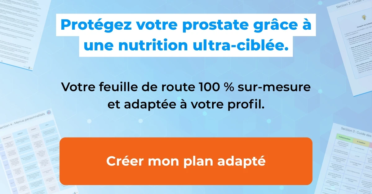 Plan nutritionnel pour la prostate