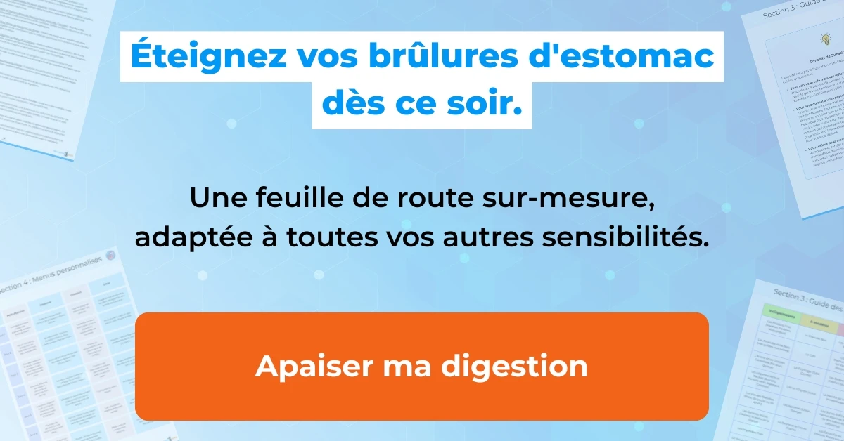 Plan nutritionnel reflux gastrique et brûlure d'estomac
