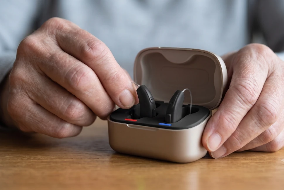 Un appareil auditif rechargeable